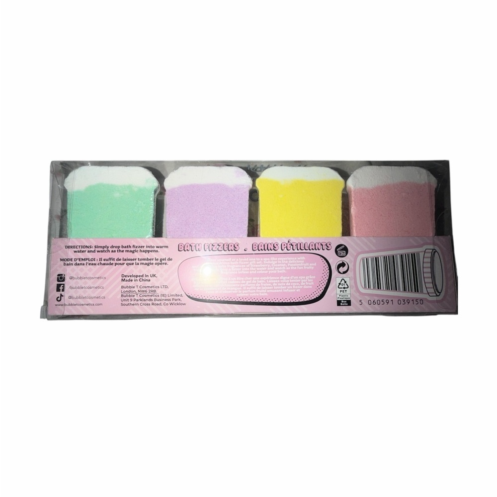 Bubble T Boba Bath Fizzers - Pastel Pink, Yellow, Lavender, Mint - Picture 2 of 2